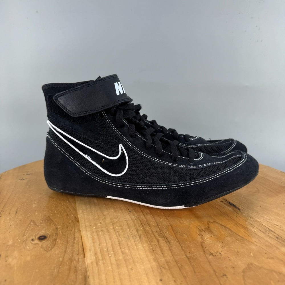 Nike Speedsweep 7 Mens Size 9 Boxing Shoes Black White MMA Lace Up NEW